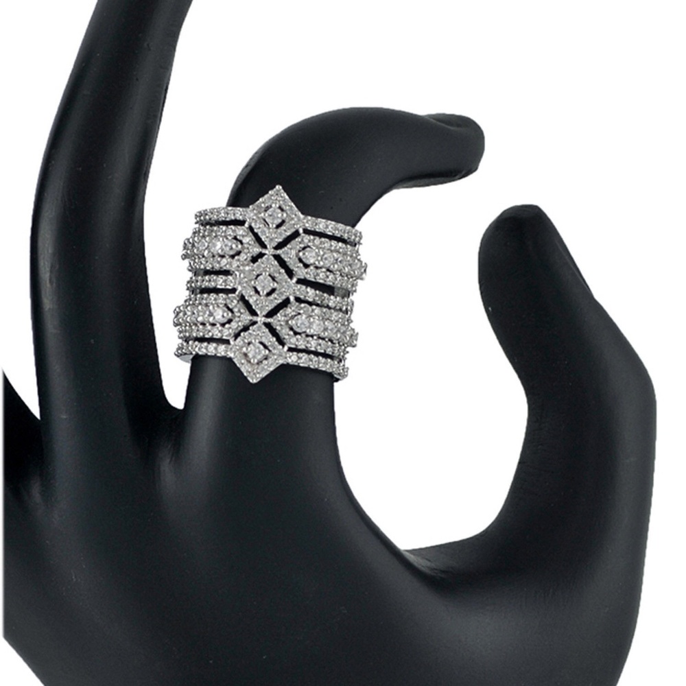 Broad Band Ring Platinum Finish